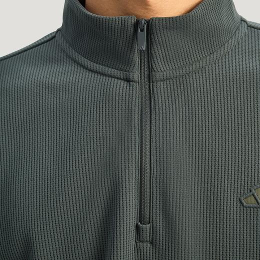 Adidas阿迪达斯TH WAFFLE HZ SWEATSHIRT 华夫格针织半拉链运动休闲宽松卫衣套头衫KR2554 商品图3