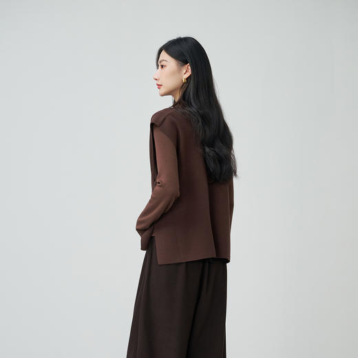 NEELLY纳俪商场同款春新款气质优雅上衣两件套女设计感百搭针织衫N26014A07705 商品图1