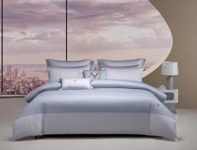 梦洁MENDALE纯棉印花四件套：典.蓝灰