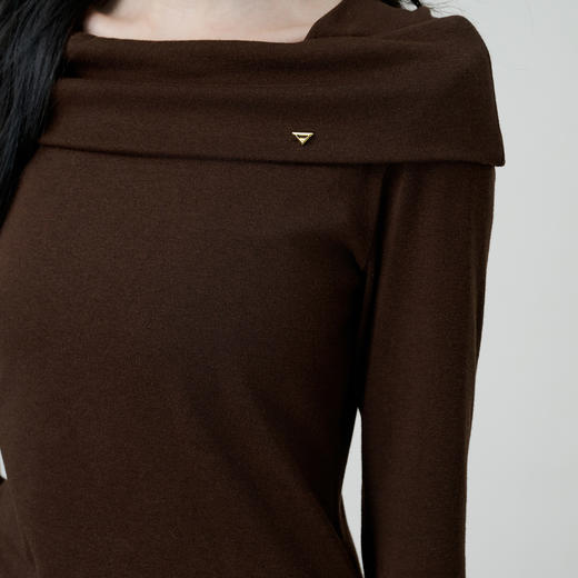 NEELLY纳俪商场同款春季新款时髦修身设计感针织衫女显瘦亲肤上衣N26014R07702 商品图2