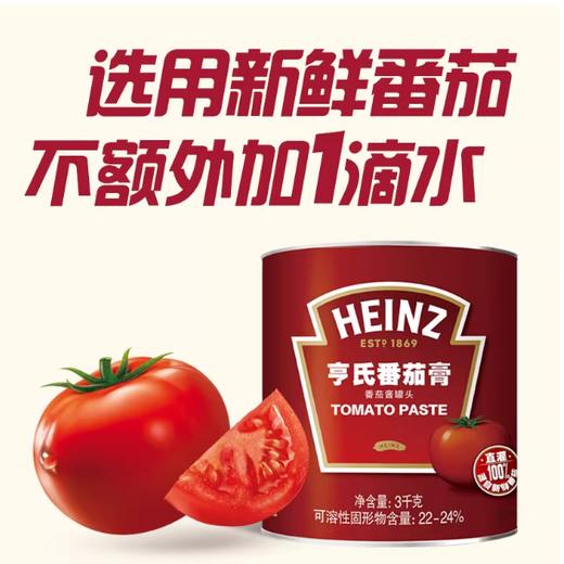 Heinz亨氏番茄膏 3kg桶装 高浓度番茄酱西餐配料意面底酱原装正品 商品图1