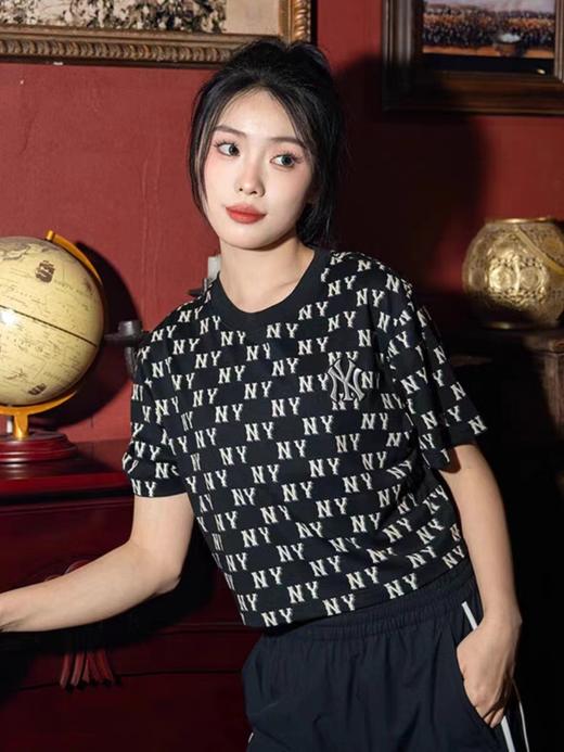 F030168夏季休闲百搭字母满印短款圆领套头T恤 商品图7