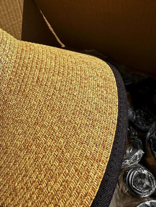 F030134高颜值撞色包边复古小金属铭牌大檐空顶遮阳帽 商品图11