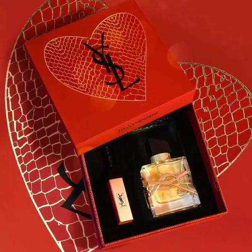 【3.8女神节秒杀】完税进口 圣罗兰香水口红礼盒套组 七夕礼盒（ysl香水50ml+小金条1966） 商品图0