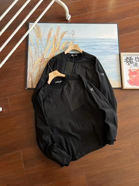 F030192男款基础百搭保暖复合加绒轻柔舒适圆领卫衣