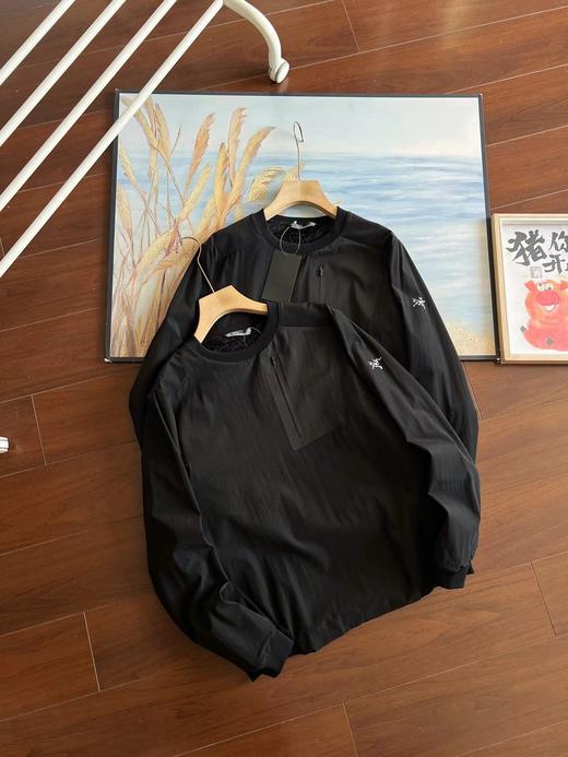 F030192男款基础百搭保暖复合加绒轻柔舒适圆领卫衣 商品图0