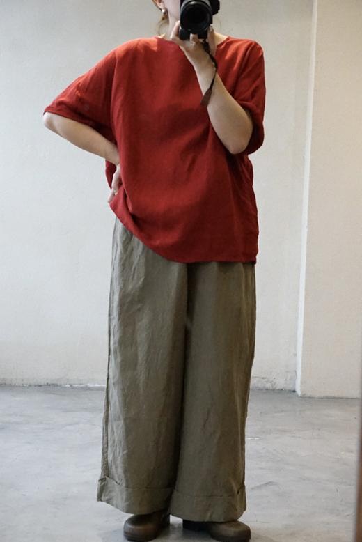 Atelier d'antan麻质直筒阔腿裤 商品图1