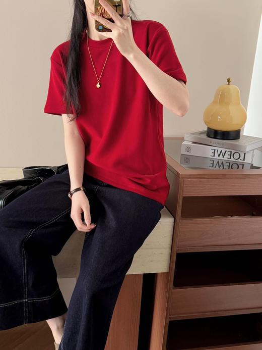 小众原单董洁同款R刺绣小o短袖 商品图2