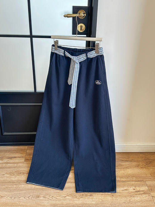 the Bar*章若楠同款格纹拼接阔腿裤 商品图5