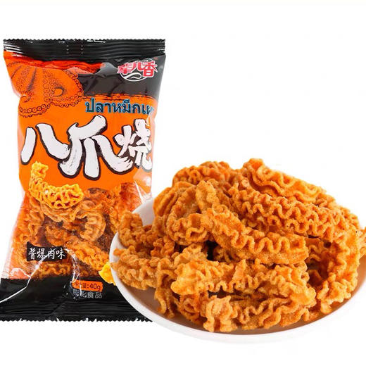 B155 辈儿香八爪烧酱爆肉味膨化食品40g 商品图0