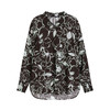 NEELLY纳俪商场同款春季新款复古植物印花衬衫女个性宽松休闲外套N26031B01110 商品缩略图3