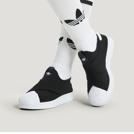 Adidas阿迪达斯SUPERSTAR II SLIP-ON SHOES 经典中性一脚蹬贝壳头板鞋运动鞋男女同款KH8210 商品图12