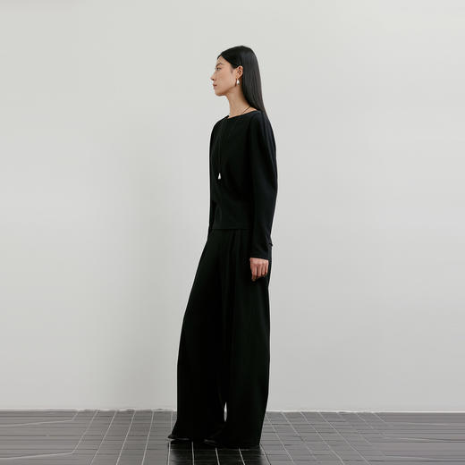 NEELLY纳俪商场同款春季新款时尚垂感休闲直筒裤女舒适百搭长裤N26011H01019 商品图1