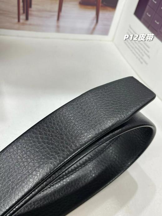 F030130男士双扣腰带自动扣纯牛皮腰带荔枝纹皮带 商品图7