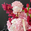 《上天的礼物》米朵绣球郁金香蕙兰红蕾丝抱抱桶 商品缩略图3
