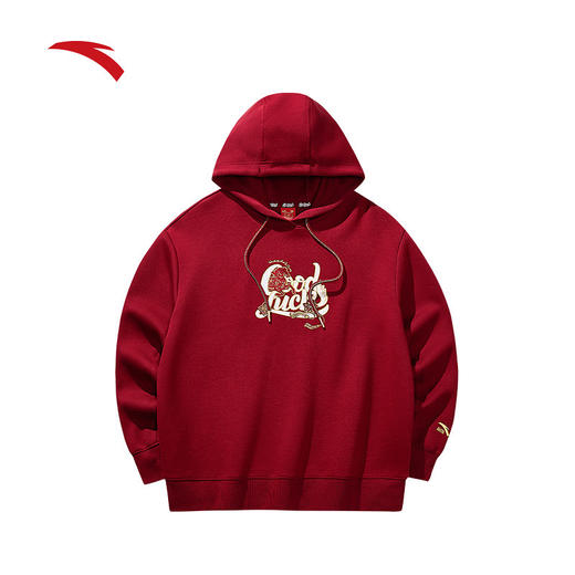 安踏好事发生连帽卫衣新年鸿运红色运动上衣162618706S 商品图0