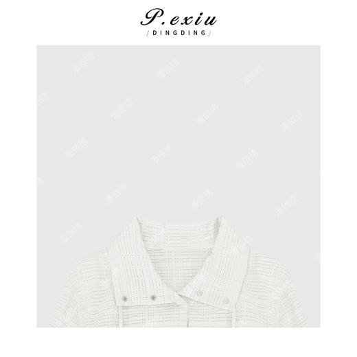 03-2潘依绣丁丁宠粉韩版提花立领工装短外套Q19001 商品图2