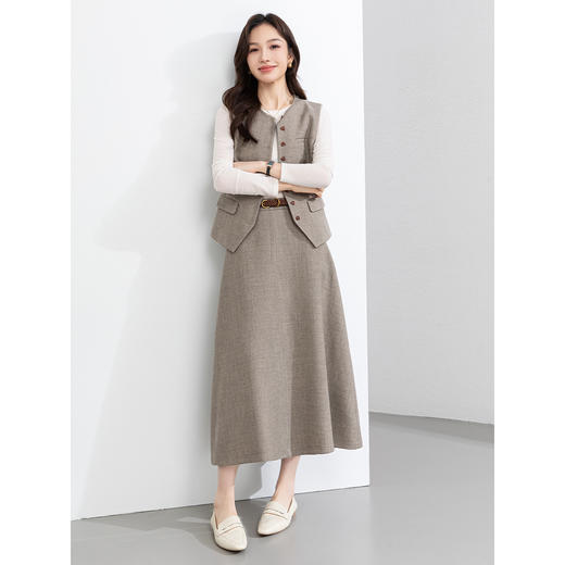 百媚生 轻奢老钱减龄春季西装马甲65762-1 商品图1