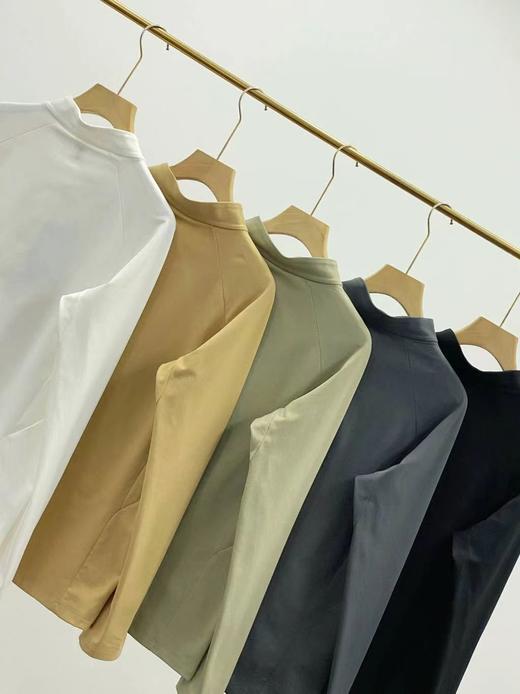 F030115春夏秋季新品特综训运动健身跑步体闲内搭吸湿排汗半拉链立领长袖T恤 商品图6