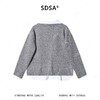 SDSA男装2026新款日系针织上衣杂点工艺衬衫领拼接宽松针织衫 商品缩略图4