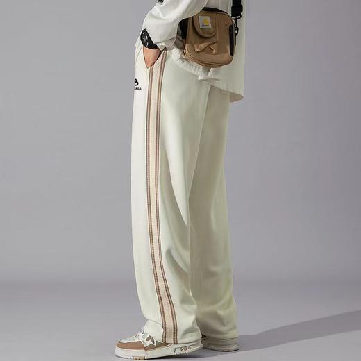 F030182男女同款织带拼接休闲卫裤直筒休闲裤 商品图3