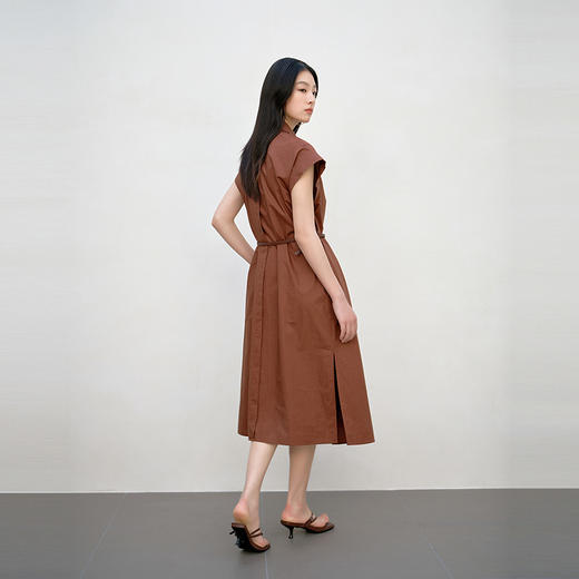 NEELLY纳俪商场同款夏新款复古气质通勤衬衫连衣裙女可露丽风长裙N26044Y04413 商品图1