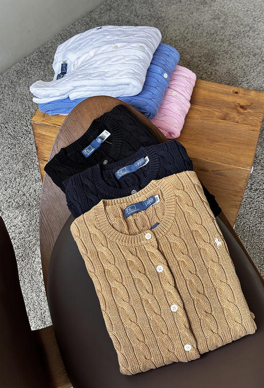 单品包邮单品包邮 THS-RL马球 女装 新款成衣染色棉质针织开衫 5色 BM3346 商品图7