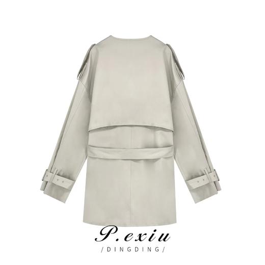 04-6潘依绣丁丁宠粉英伦风高级感休闲宽松显瘦中长款风衣外套 K8356 商品图1