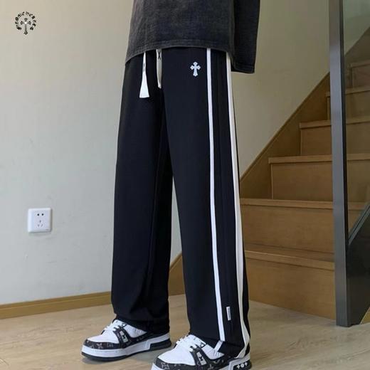 F030185新款两色串标相拼立体裁剪宽松休闲运动裤 商品图8
