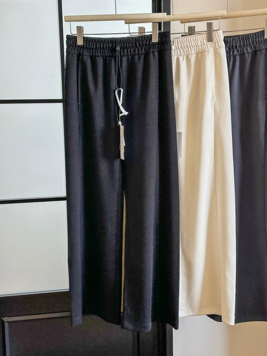 春款 空气感系列  lu*同款抽绳松紧腰宽松显瘦阔腿长裤 商品图9