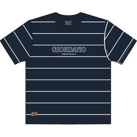 佐丹奴男装26年复古条纹字母印花短袖T恤衫01096271