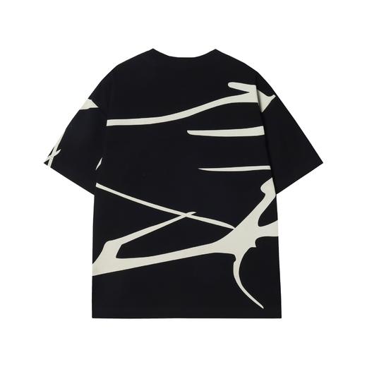 T605夏季休闲印花T恤男女港风潮牌高街oversize百搭宽松短袖上衣 商品图3