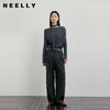 NEELLY纳俪商场同款春季新款时尚垂感休闲直筒裤女舒适百搭长裤N26011H01019 商品缩略图0