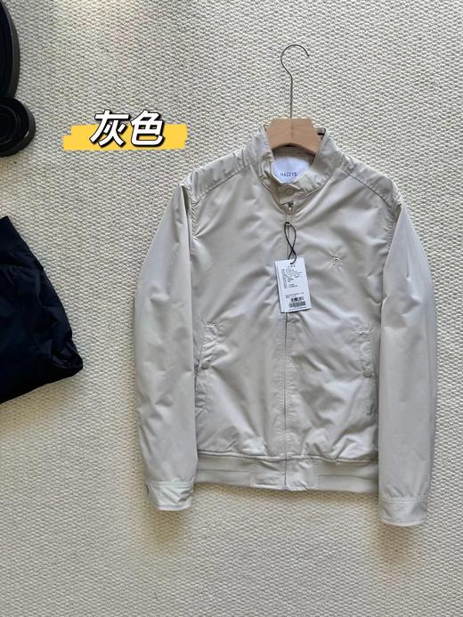 F030155男装春秋新款时尚宽松简约休闲纯色立领拉链夹克外套 商品图12