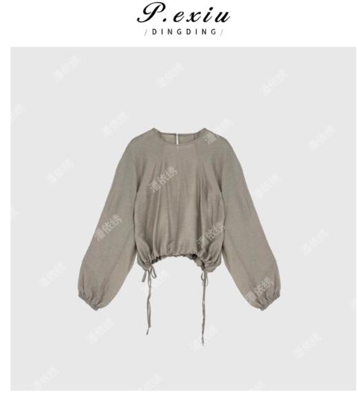 04-6潘依绣丁丁宠粉套头高级显瘦遮肉防晒衬衫Q74896 商品图0