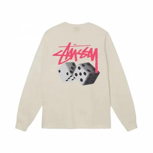 F030161筛子骰子logo印花情侣圆领长袖T恤 商品图4