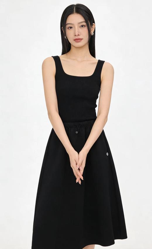 F030142日常休闲中长款A字廓形松紧腰半身裙 商品图13