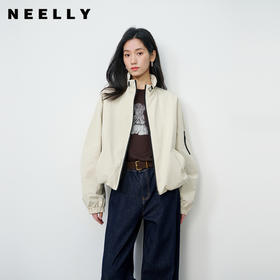 NEELLY纳俪商场同款春季新款时尚运动风休闲短外套女百搭户外上衣N26024C05502