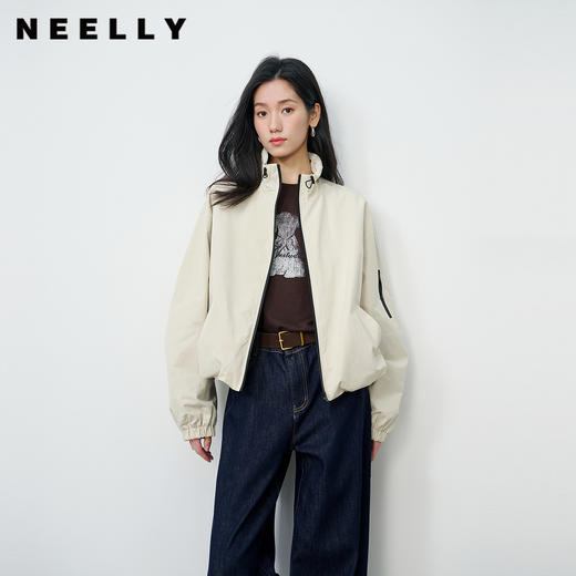 NEELLY纳俪商场同款春季新款时尚运动风休闲短外套女百搭户外上衣N26024C05502 商品图0