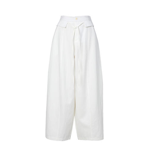 NEELLY纳俪商场同款春新款经典百搭白色休闲直筒裤女舒适户外长裤N26014H05504 商品图3