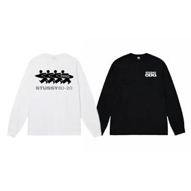 F030163联名款logo印花情侣圆领长袖T恤