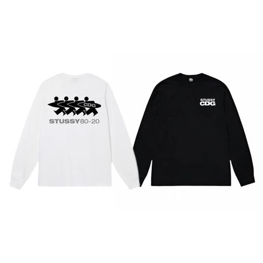 F030163联名款logo印花情侣圆领长袖T恤 商品图0