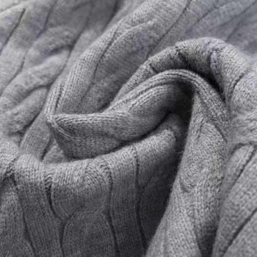 F030152灰色麻花毛衣外套女新款韩版宽松慵懒风软糯针织开衫 商品图14