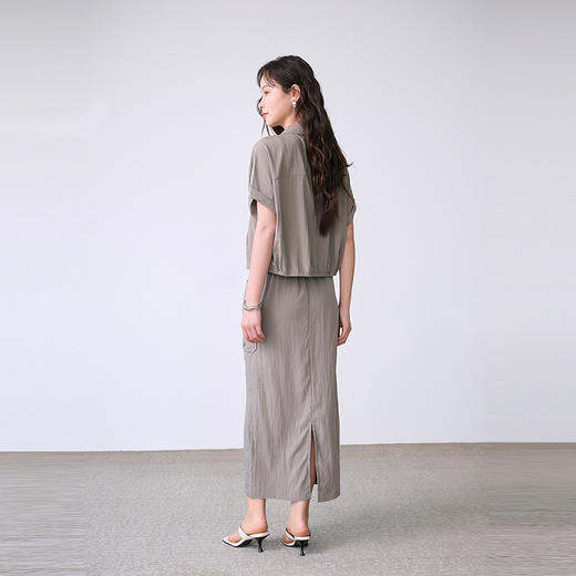 NEELLY纳俪商场同款夏季新款时尚通勤两件套女宽松休闲半身裙套装N26044Z04587 商品图1