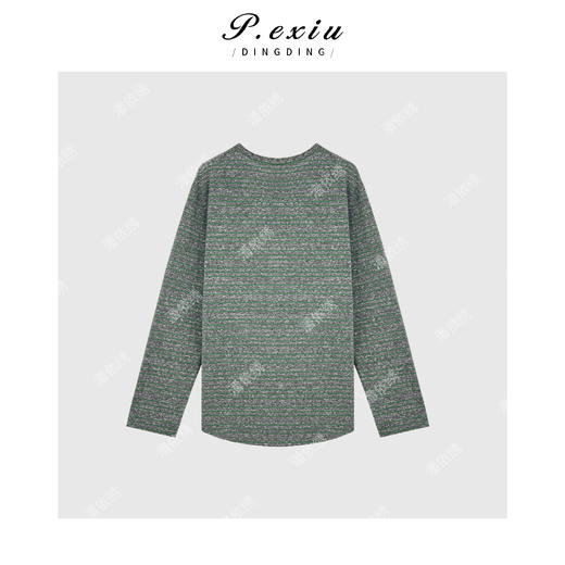 A008潘依绣丁丁宠粉雪花纱纹理感气质简约圆领长袖开衫 W-62349 商品图2