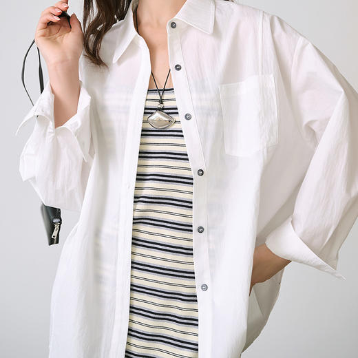 NEELLY纳俪商场同款夏新款简约休闲时尚套装女百搭翻领衬衫两件套N26044Y04597 商品图2