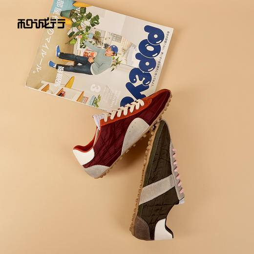 和诚行2026春季新款复古擦色系带德训透气时尚女式休闲鞋1820004 商品图3