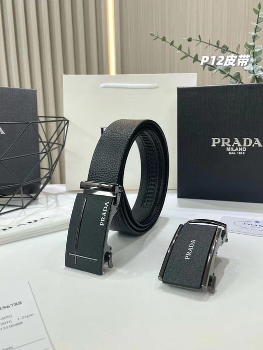 F030130男士双扣腰带自动扣纯牛皮腰带荔枝纹皮带 商品图4