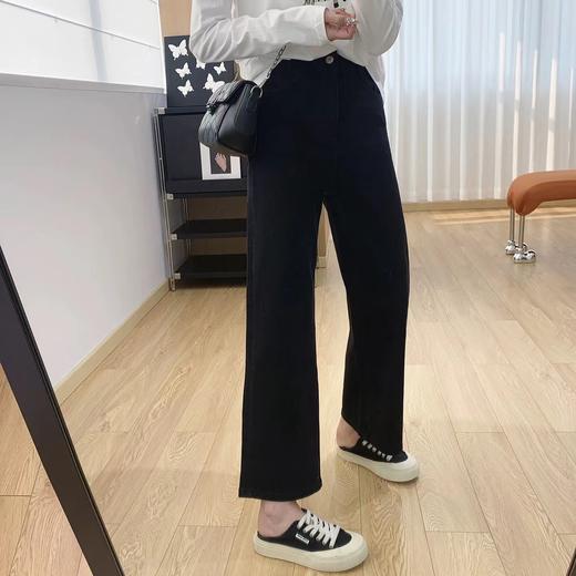 F030147四面弹高腰显瘦直筒牛仔裤女春季2026新款裤子小个子九分裤直筒裤 商品图1