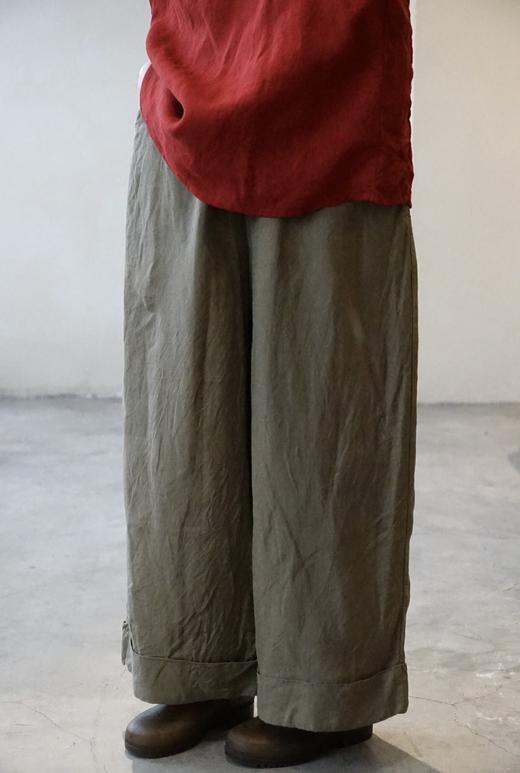 Atelier d'antan麻质直筒阔腿裤 商品图0
